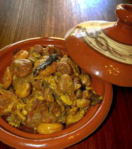 cuisine marocaine - recette marocaine du tajine d'agneau aux artichauts et petits pois
