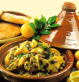 moroccan cuisine - The chicken and potted lemon tajine recipe